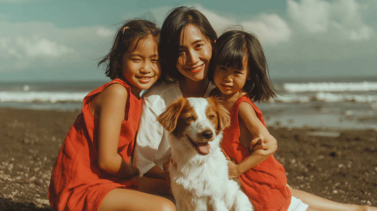 家族と愛犬